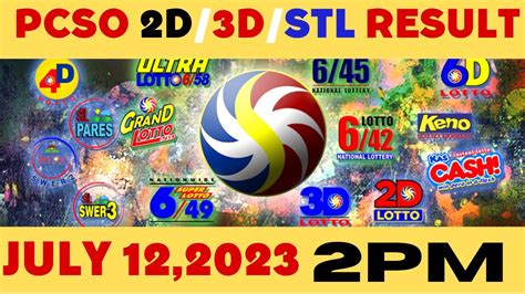 lotto result july 12 2023|July 12, 2023 (Wednesday) .